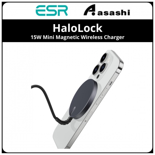 ESR HaloLock (Black) 15W Mini Magnetic Wireless Charger - Black