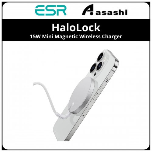 ESR HaloLock 15W Mini Magnetic Wireless Charger - Silver