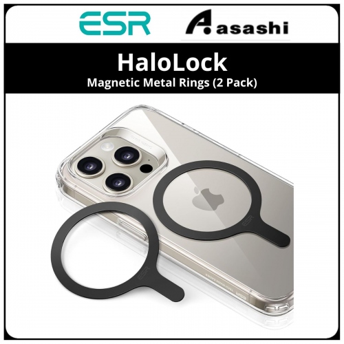 ESR Halo Lock (Black) Magnetic Metal Rings (2 Pack)