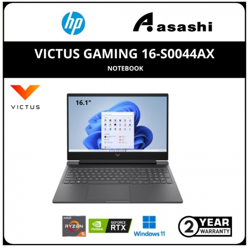 HP Victus Gaming 16-s0044AX Notebook-7Z796PA-(AMD Ryzen 5-7640Hs/16GBD5(8*2)/512GB SSD PCIe/NV RTX3050 6GB Graphic/16.1