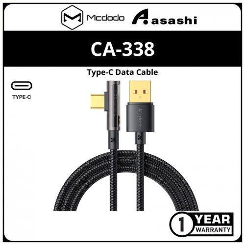 Mcdodo CA-3380 Prism Series Type-C 6A 90 Degree Transparent Data Cable 1.2M