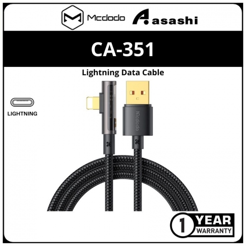 Mcdodo CA-3510 Prism Series Lightning 90 Degree Transparent Data Cable 1.2M