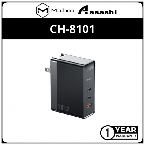 Mcdodo CH-8101PRO 100W GaN Dual Type-C + USB Universal Charger (EU/UK/US)