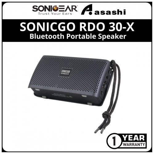 Sonic Gear SONICGO RDO 30-X Bluetooth Portable Speaker - Black