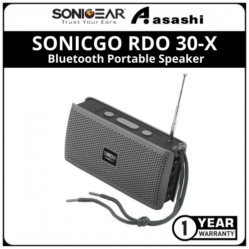 Sonic Gear SONICGO RDO 30-X Bluetooth Portable Speaker - Grey
