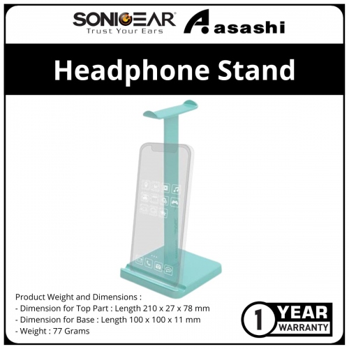Sonic Gear Headphone Stand ABS Material - Mint