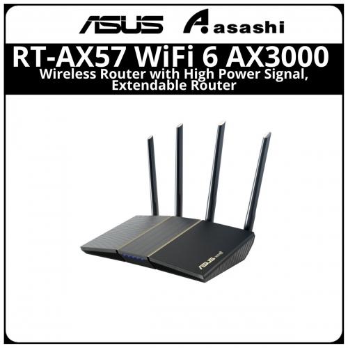 Asus RT-AX57 WiFi 6 AX3000 Wireless Router with High Power Signal Router