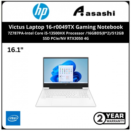 HP Victus Laptop 16-r0049TX Gaming Notebook-7Z787PA-(Intel Core i5-13500HX Processor /16GBD5(8*2)/512GB SSD PCIe/NV RTX3050 4G/No ODD/16.1