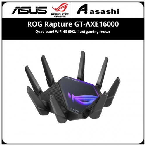 Asus ROG Rapture GT-AXE16000 quad-band WiFi 6E (802.11ax) gaming router