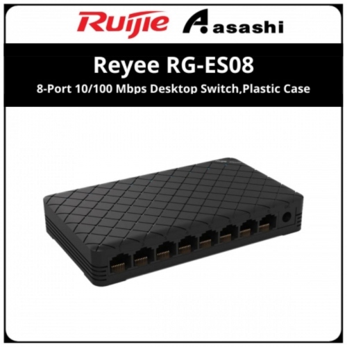 Ruijie Reyee RG-ES08 8-Port 10/100 Mbps Desktop Switch,Plastic Case