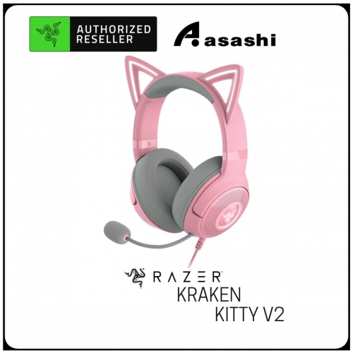 PROMO - Razer Kraken Kitty V2 - Quartz | USB RGB Headset