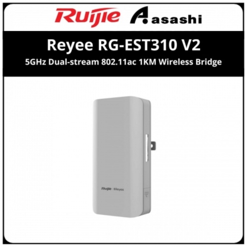 Ruijie Reyee RG-EST310 V2, 5GHz Dual-stream 802.11ac 1KM Wireless Bridge