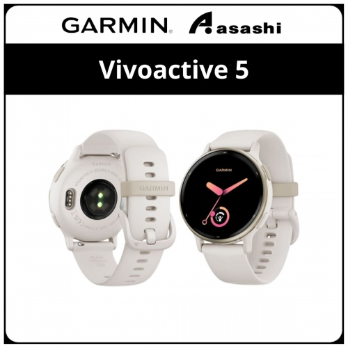 Garmin Vivoactive 5 Wellness, Fitness and Lifestyle Watch - Ivory