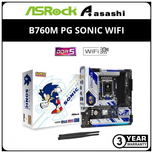 ASRock B760M PG SONIC WIFI (DDR5, LGA1700) ATX Motherboard