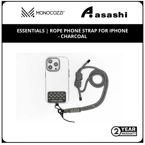 Monocozzi Essentials | Rope Phone Strap For Iphone - Charcoal