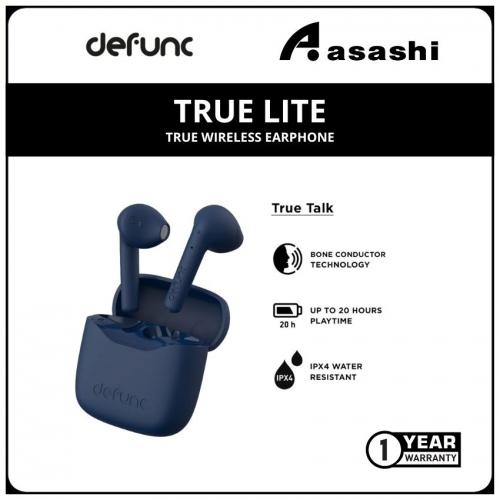 Defunc TRUE LITE True Wireless Earphone - Blue (1 yrs Limited Hardware Warranty)