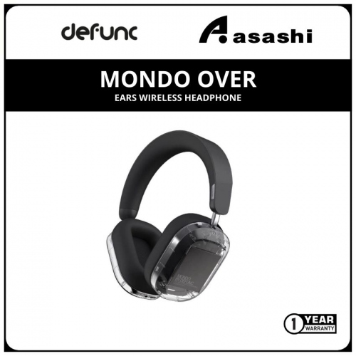 Defunc MONDO Over-Ears Wireless Headphone - Clear (1 yrs Limited Hardware Warranty)