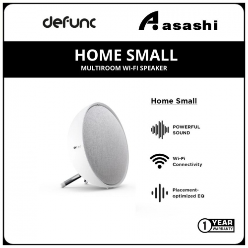 Defunc HOME SMALL Multiroom Wi-Fi Speaker - White (1 yrs Limited Hardware Warranty)