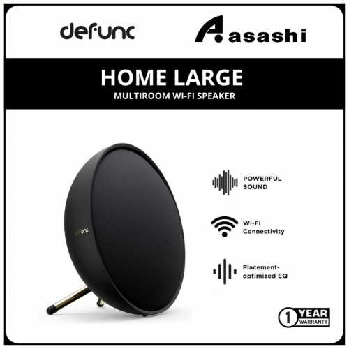Defunc HOME LARGE Multiroom Wi-Fi Speaker - Black (1 yrs Limited Hardware Warranty)