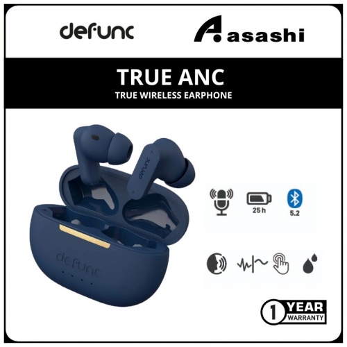 Defunc TRUE ANC True Wireless Earphone - Blue (1 yrs Limited Hardware Warranty)
