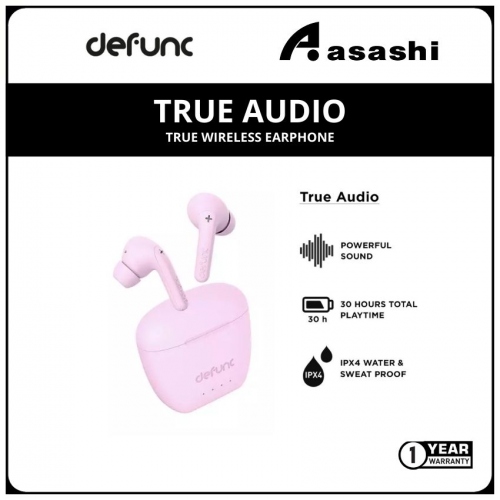 Defunc TRUE AUDIO True Wireless Earphone - Pink (1 yrs Limited Hardware Warranty)