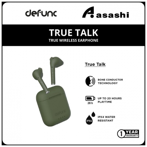 Defunc TRUE TALK True Wireless Earphone - Green (1 yrs Limited Hardware Warranty)