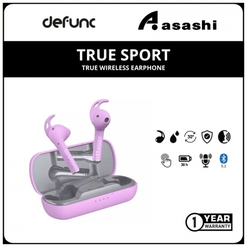 Defunc TRUE SPORT True Wireless Earphone - Pink (1 yrs Limited Hardware Warranty)