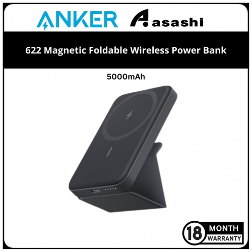 Anker 622 Magnetic 5000mAh Foldable Wireless Power Bank- Black