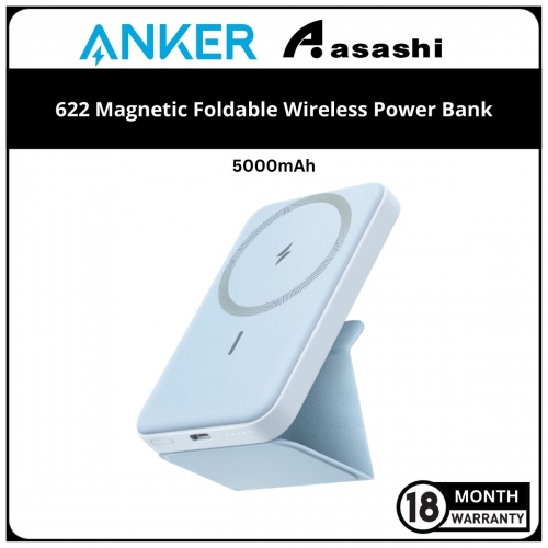 Anker 622 Magnetic 5000mAh Foldable Wireless Power Bank - Blue