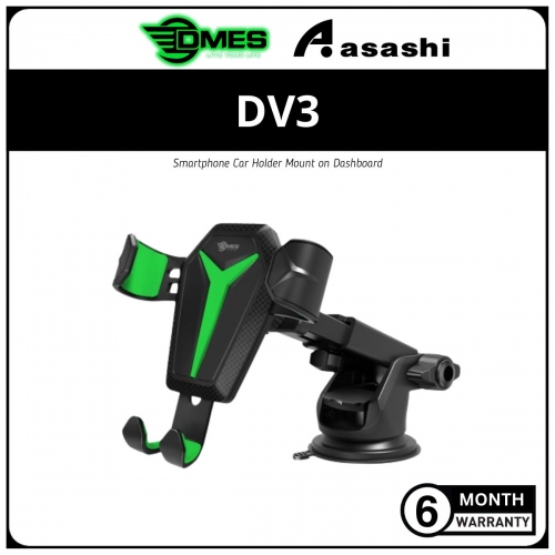 DMES DV3 Smartphone Car Holder Mount on Dashboard, Windscreen with One Click Release