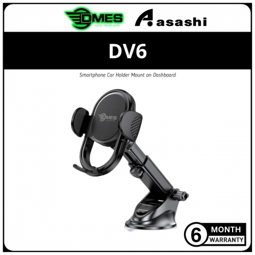 DMES DV6 Smartphone Car Holder Mount on Dashboard, Windscreen with One Click Release