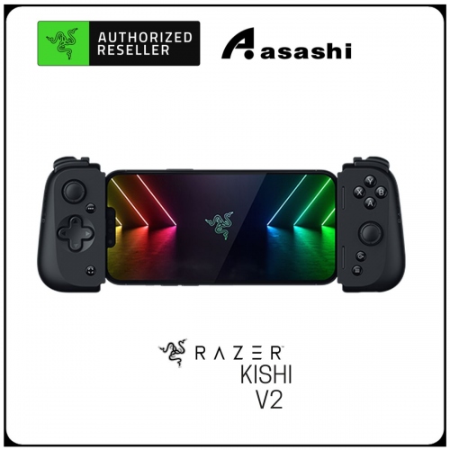 Razer Kishi V2 - iPhone (Lightning, Pass-thru Charging, Uni Fit w/Extendable Bridge, Comfortable Grip)