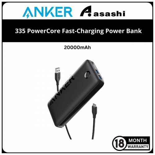 ANKER-335 PowerCore 20K Fast-Charging Power Bank - Black