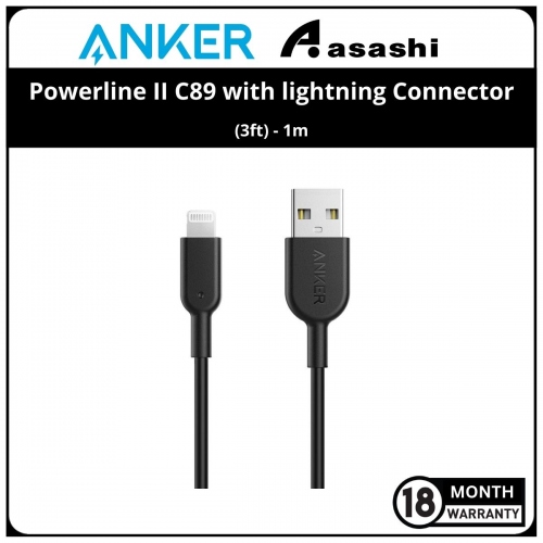 Anker Powerline II C89 (3ft) USB-A to USB-C Cable - Black