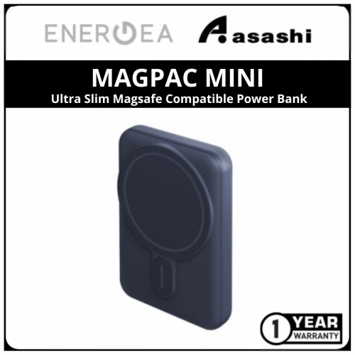 Energea MAGPAC MINI 10000mah Ultra Slim Magsafe Compatible Power Bank with Buil-In Stand - Blue (1 yrs Limited Hardware Warranty)
