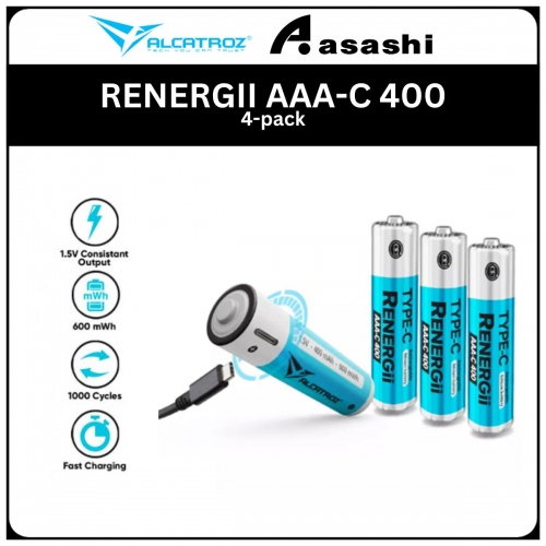 Alcatroz RENERGII AAA-C 400 (4-pack) w/
Cable