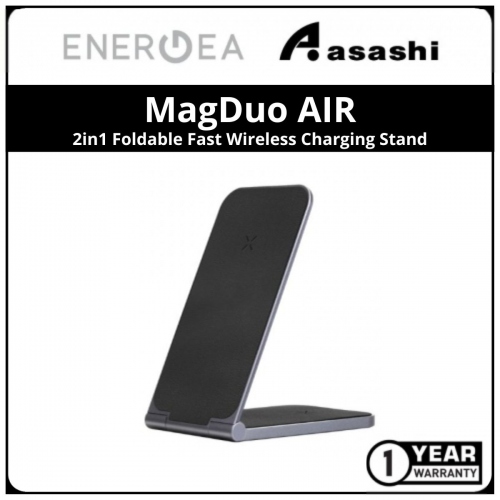 Energea MagDuo AIR 2in1 Foldable Magsafe Compatible Fast Wireless Charging Stand 15w+15w (1 yrs Limited Hardware Warranty)