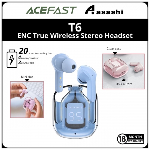 Acefast T6 (Blue) ENC True Wireless Stereo Headset