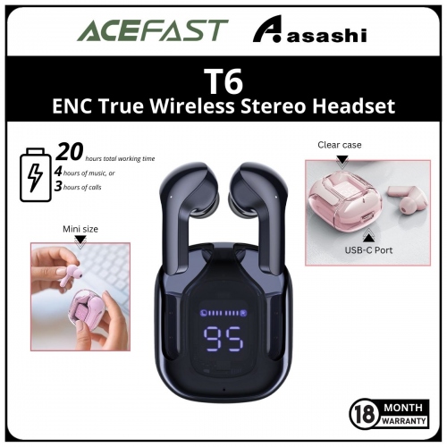 Acefast T6 (Black) ENC True Wireless Stereo Headset