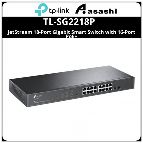 Tp-Link TL-SG2218P JetStream 18-Port Gigabit Smart Switch with 16-Port PoE+