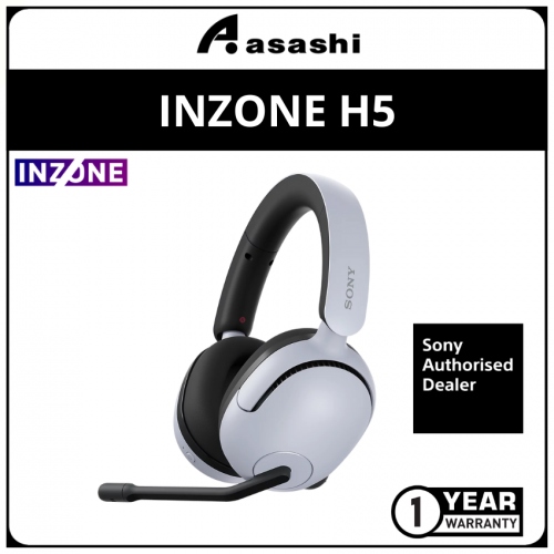 Sony INZONE H5 (White) Wireless Gaming Headset (1 yrs Manufacturer Warranty)