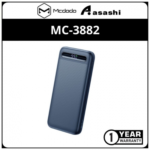 Mcdodo MC-3882 Star Series 22.5W PD+QC Power Bank 10000MAH with Digital Display- Blue