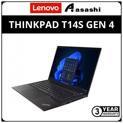 Lenovo ThinkPad T14s Gen 4 Commercial Notebook-21F6005MMY-(Intel Core i5-1335U/16GB DDR5 OB(no Slot)/512GB SSD/14