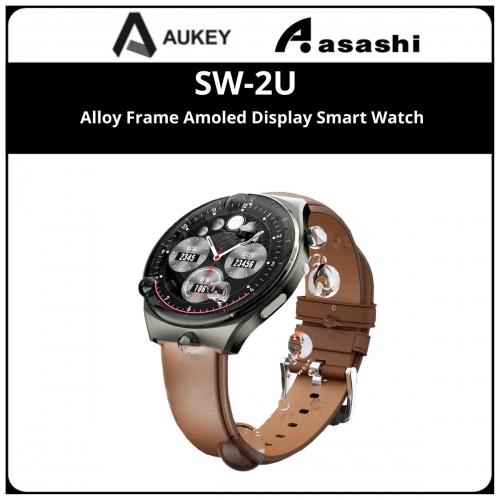 Aukey SW-2U Alloy Frame Amoled Display Smart Watch (1.43
