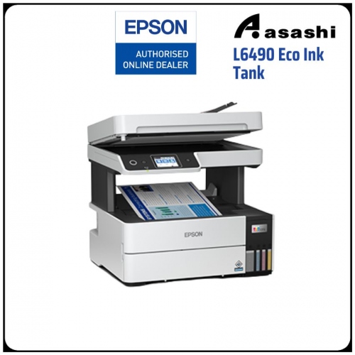 EPSON Eco Ink Tank L6490 A4 4-in-1 Wifi Pigment Colour Photo Printer ADF Duplex FAX Mobile Printer