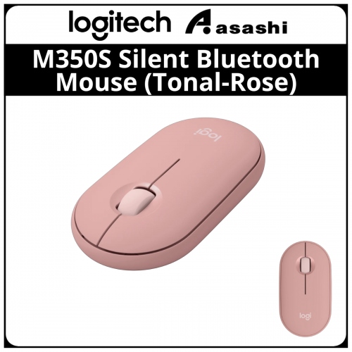 Logitech Pebble M350S Silent Bluetooth Mouse - Tonal Rose