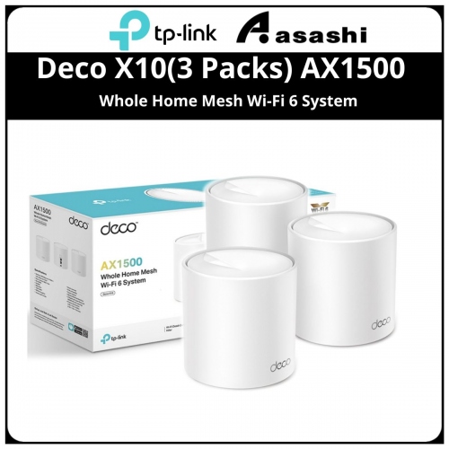 Tp-Link Deco X10(3 Packs) AX1500 Whole Home Mesh Wi-Fi 6 System