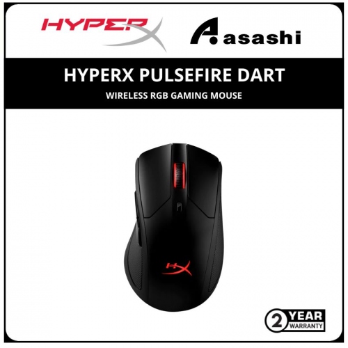 HP HyperX Pulsefire Dart Wireless RGB Gaming Mouse-Black-(4P5Q4AA)-2 Years Warranty
