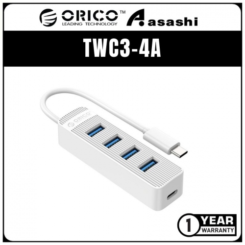 ORICO TWC3-4A (White) 4 port Type-C to USB3.0 Hub (1 yrs Limited Hardware Warranty)