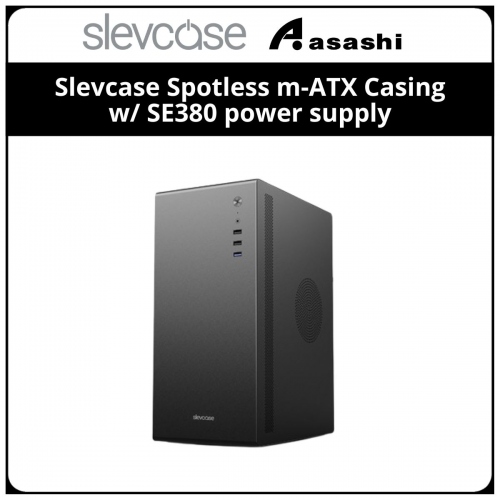 Slevcase Spotless (Black) m-ATX Casing w/ SE380 power supply